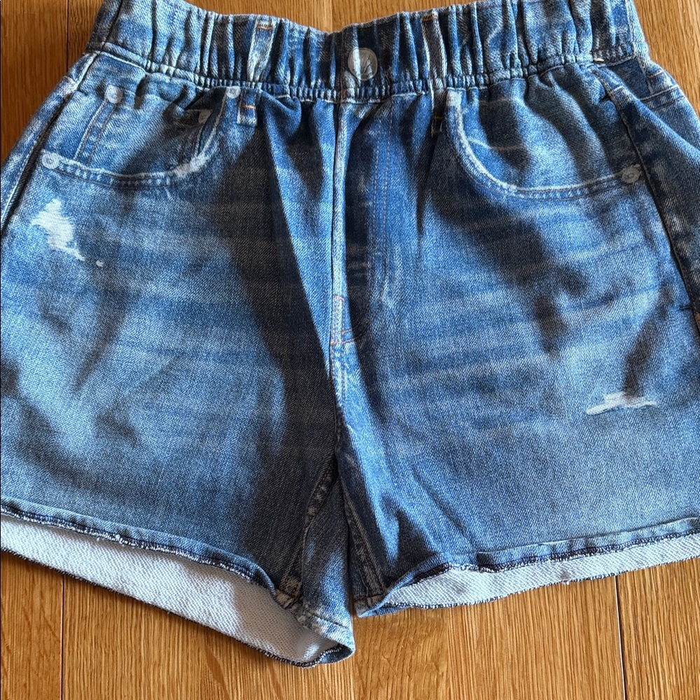 rag & bone Miramar Distressed Blue Denim Shorts Size XS